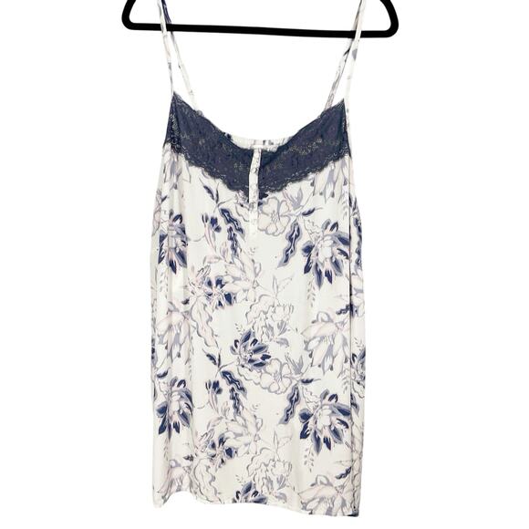 Sleep by Cacique, Size 26/28, Hazy Purple Floral Sleep Tank, Lightweight, Lace - Picture 1 of 7